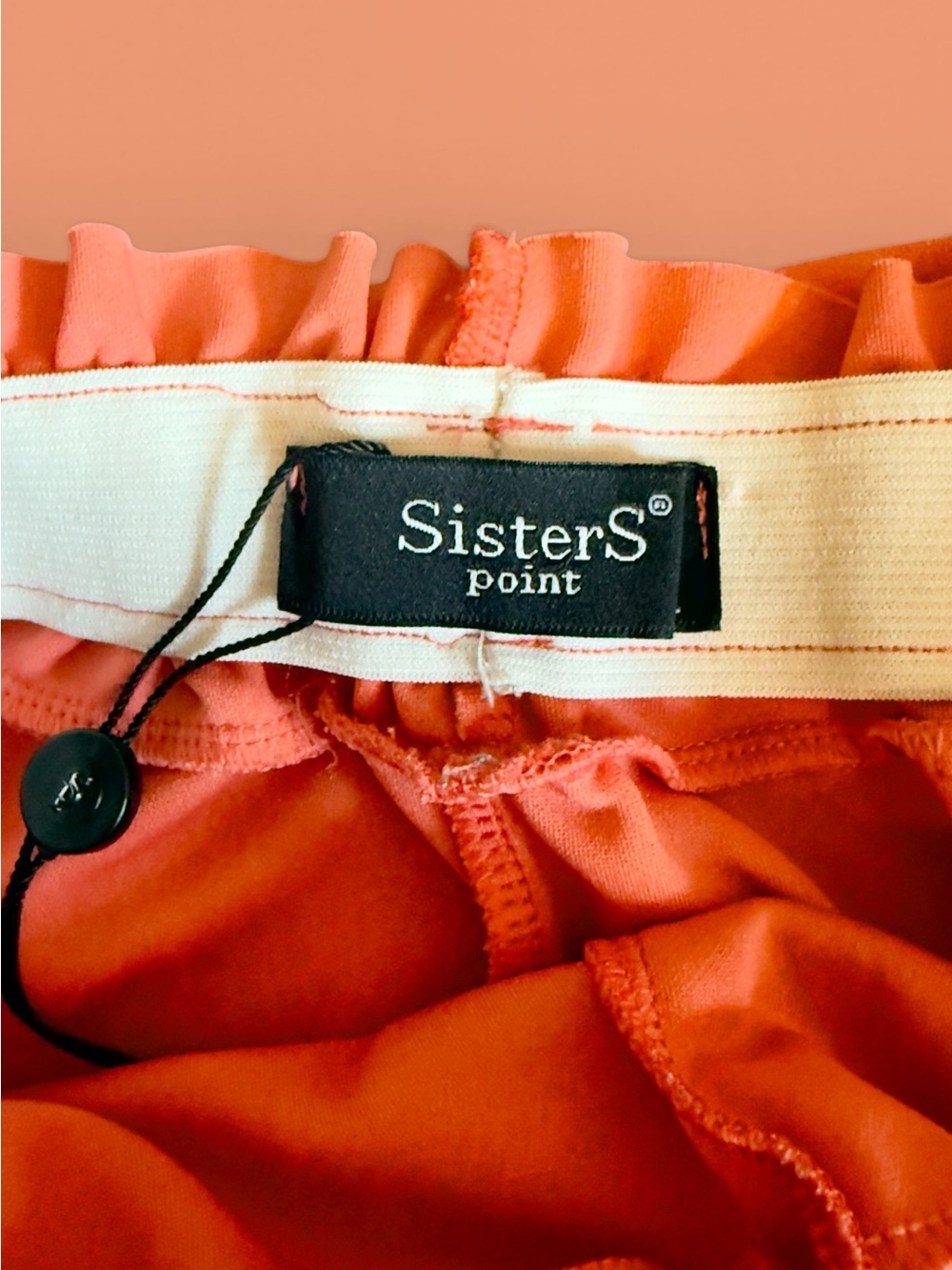 Women’s Coral Tie-Waist Shorts - Picture 2 of 3